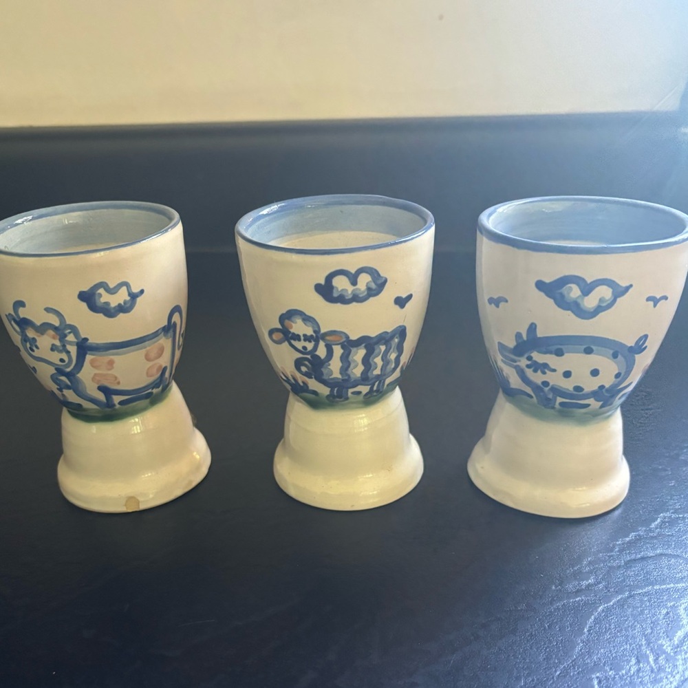 M.A. Hadley Pottery Egg Cups